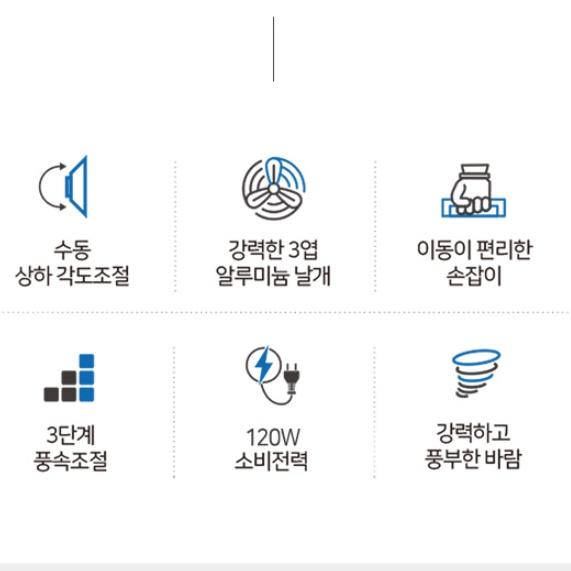 메탈 식당용 캠핑용 낮은선풍기 업소용 바닥용 앉은뱅이선풍기 51cm - 상세 이미지 4