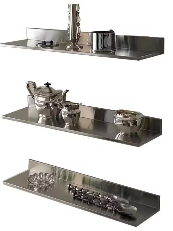 스테인리스 벽선반 거치대 진열대 선반 디자인 모던 60x20x6cm 이미지 6