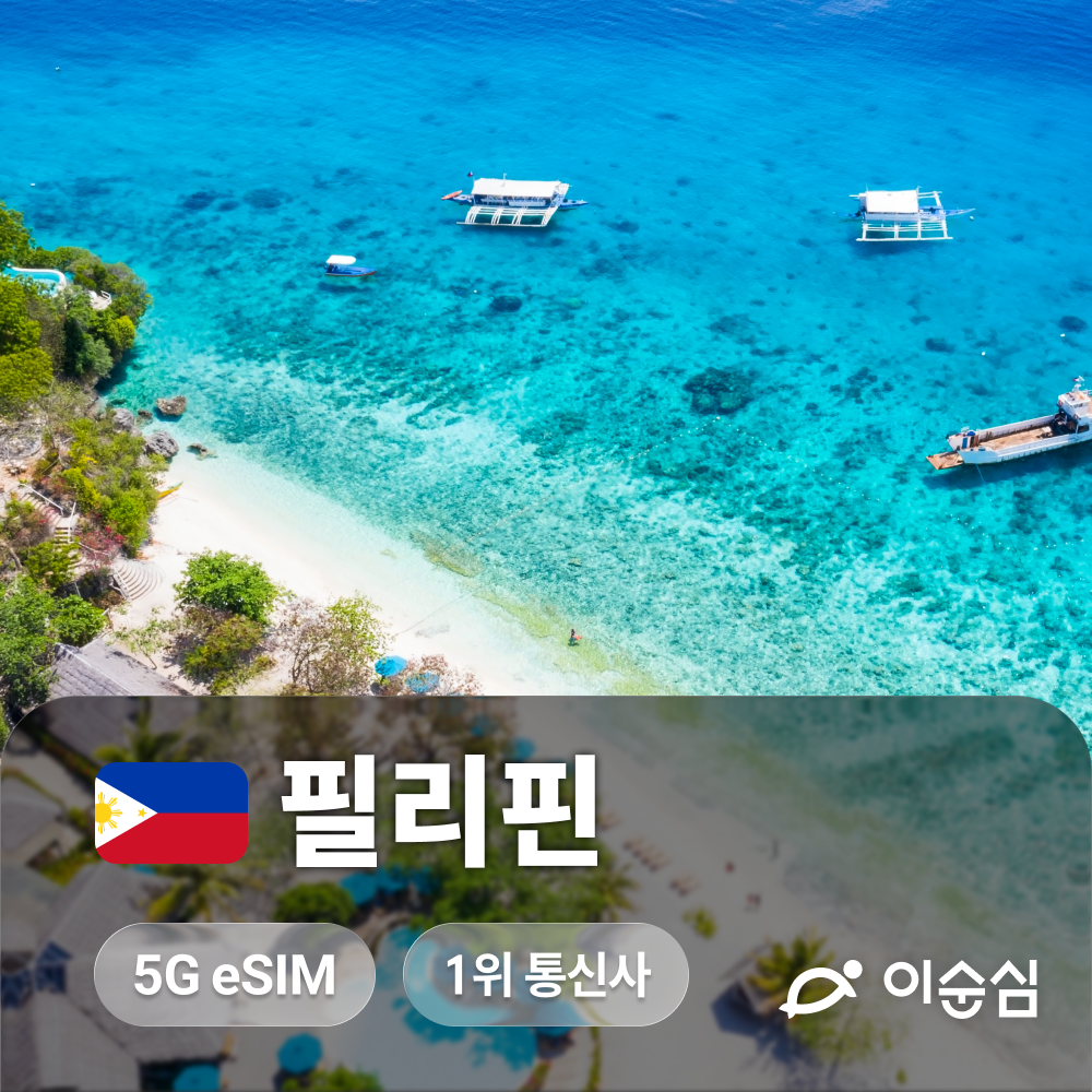 필리핀이심 eSIM 5G 마닐라 세부 보라카이 보홀 등 전지역 Smart 무제한 e심 상품 이미지