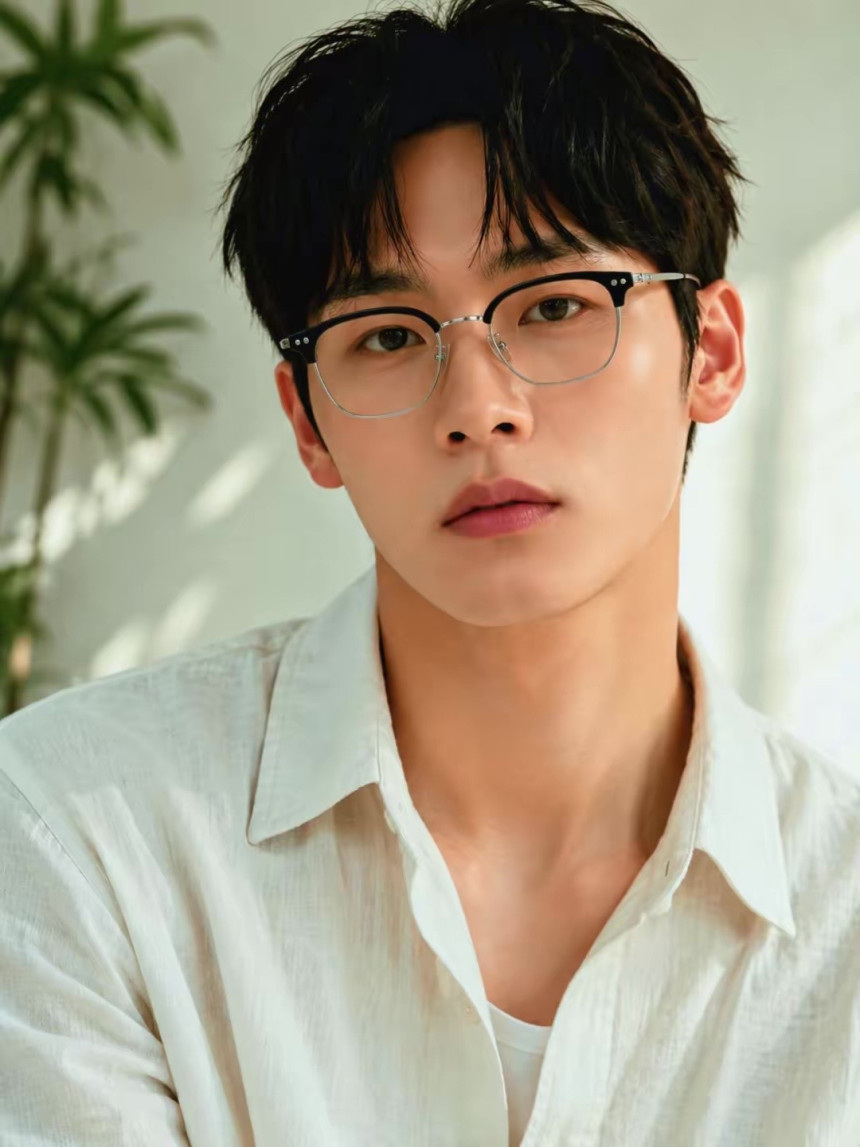 [하금안경] 가벼운 티탄 티타늄 사각 블랙 51 사이즈 남자 여자 공용 최대훈 김부장 안경