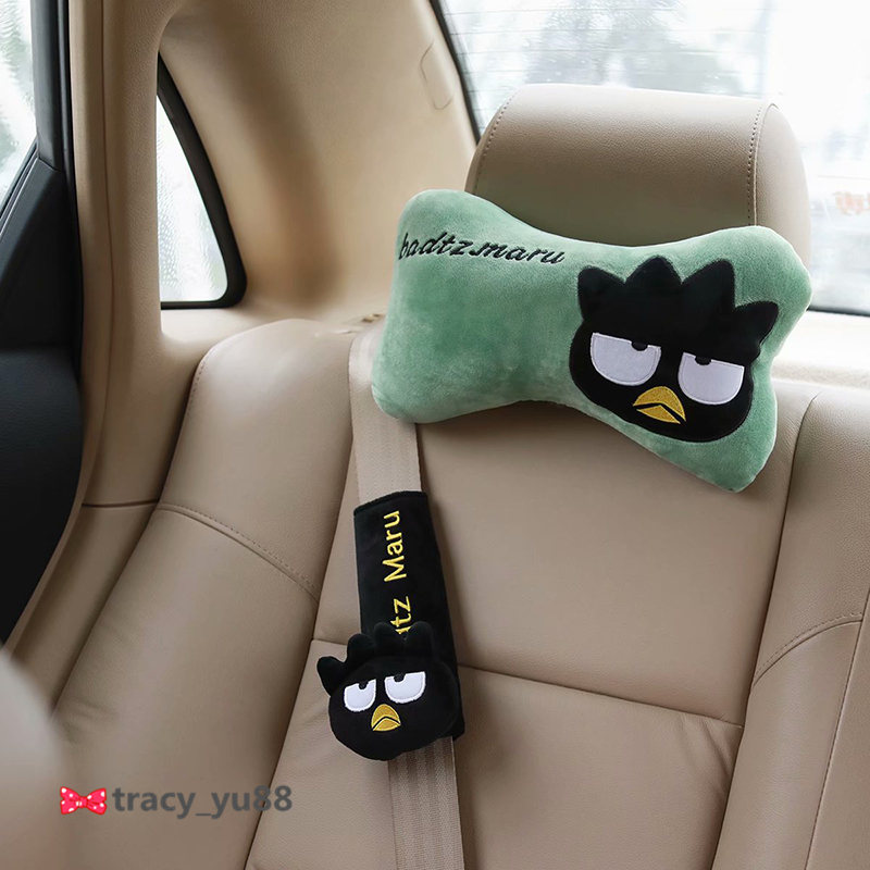 배드바츠마루 차량 목 베개 요추 쿠션 어깨보호 안전벨트 커버 자동차 차량용품 목쿠션 장식 작은 펭귄 헤드본 베개 1개 - 상세 이미지 3