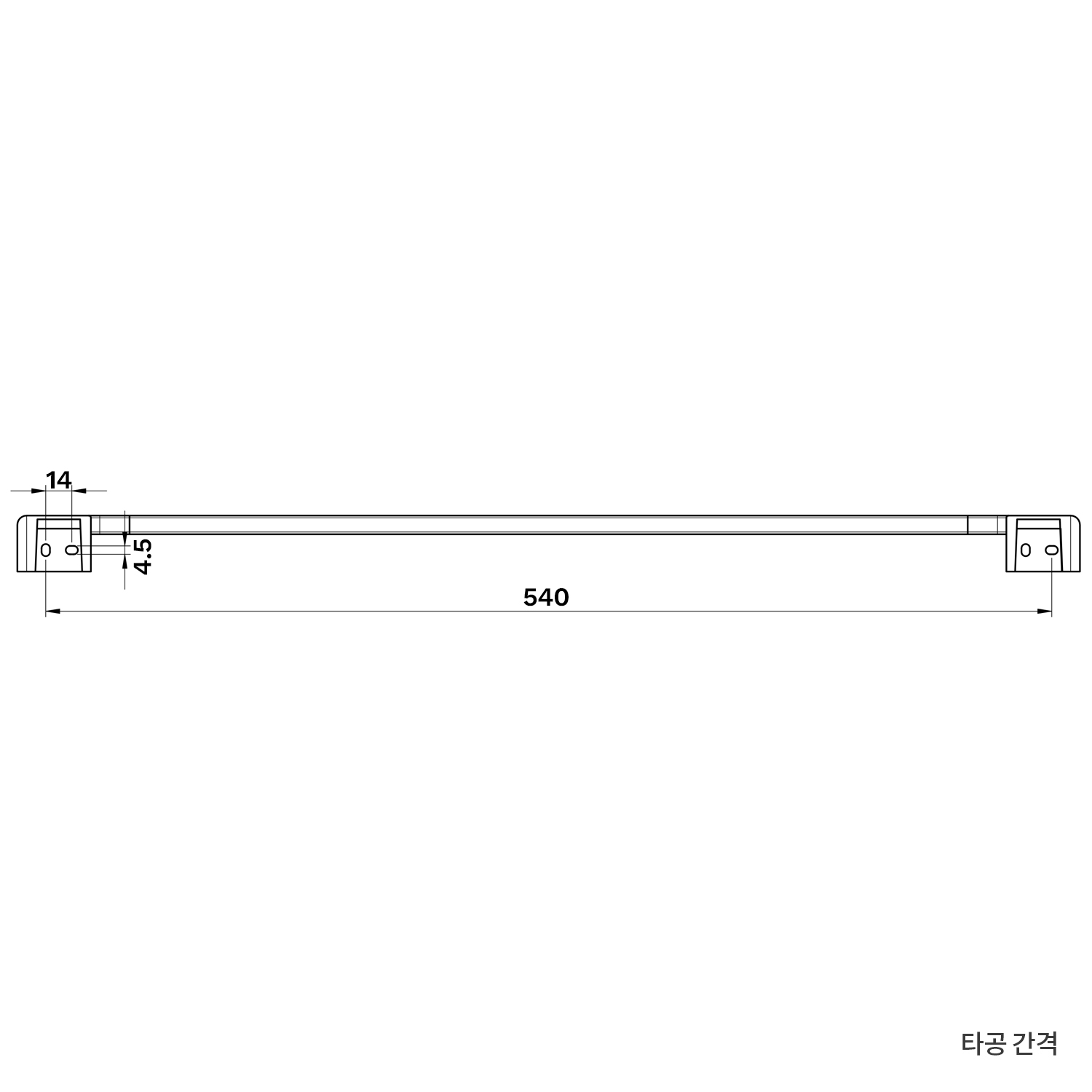 비반트 TC08A(BS) 니켈 수건걸이 540 - 상세 이미지 4