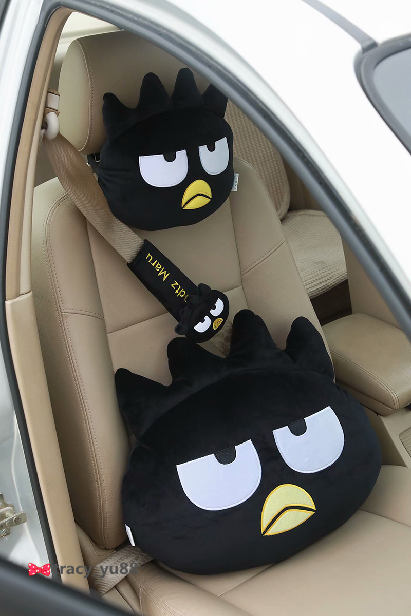 배드바츠마루 차량 목 베개 요추 쿠션 어깨보호 안전벨트 커버 자동차 차량용품 목쿠션 장식 작은 펭귄 헤드본 베개 1개 - 상세 이미지 2