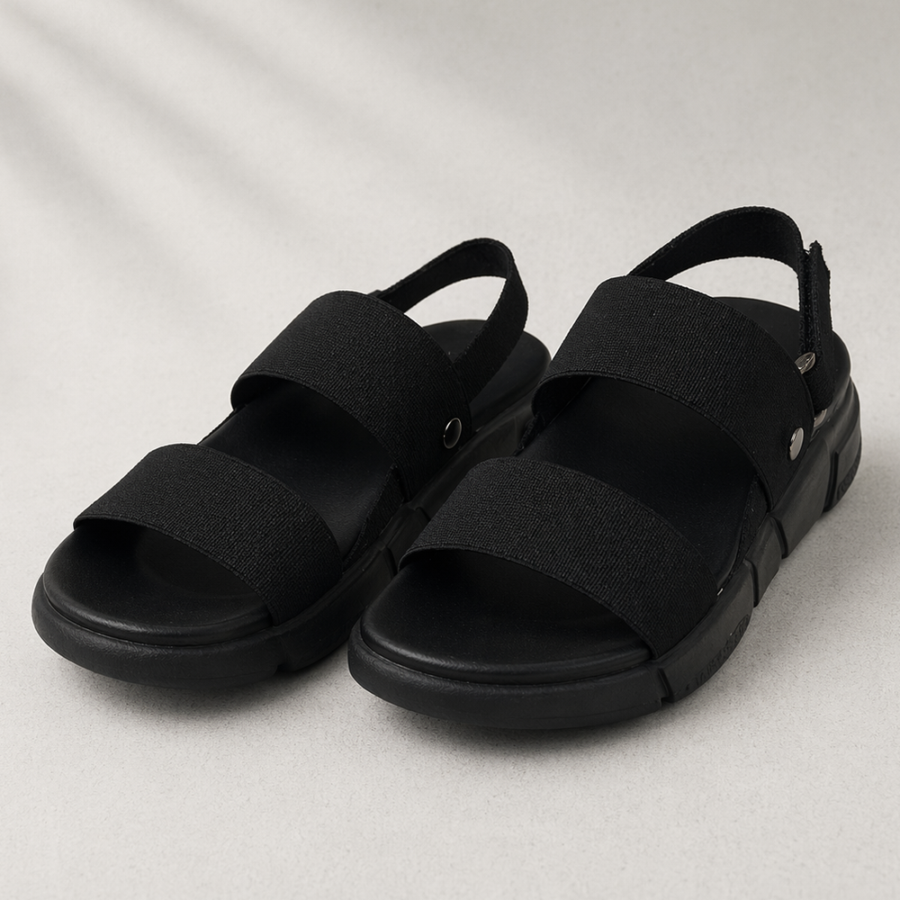 남자 키높이 4cm 쿠션 여름 편한 스트랩 샌들 - 상세 이미지 4