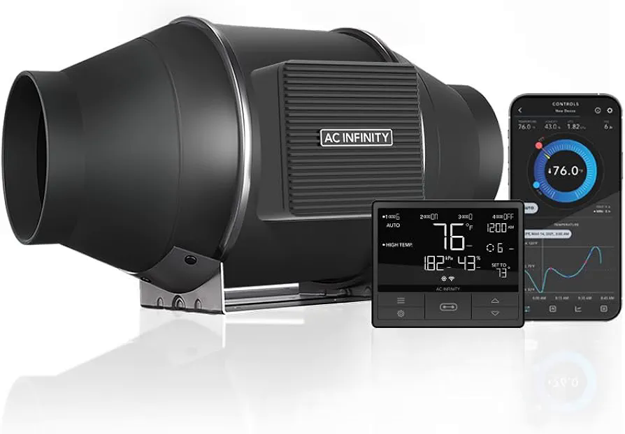 AC Infinity CLOUDLINE PRO T4 저소음 4인치 인라인 덕트 팬