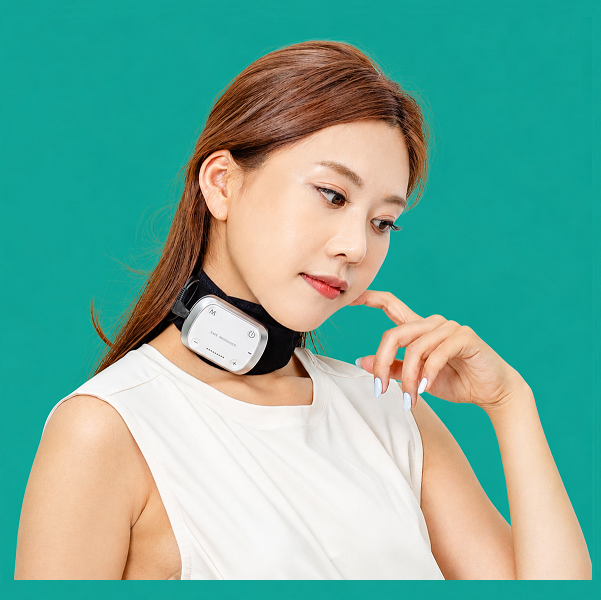약손드림 목 EMS 저주파 마사지기 승모근 어깨 안마기 보호대 밴드 - 상품 이미지