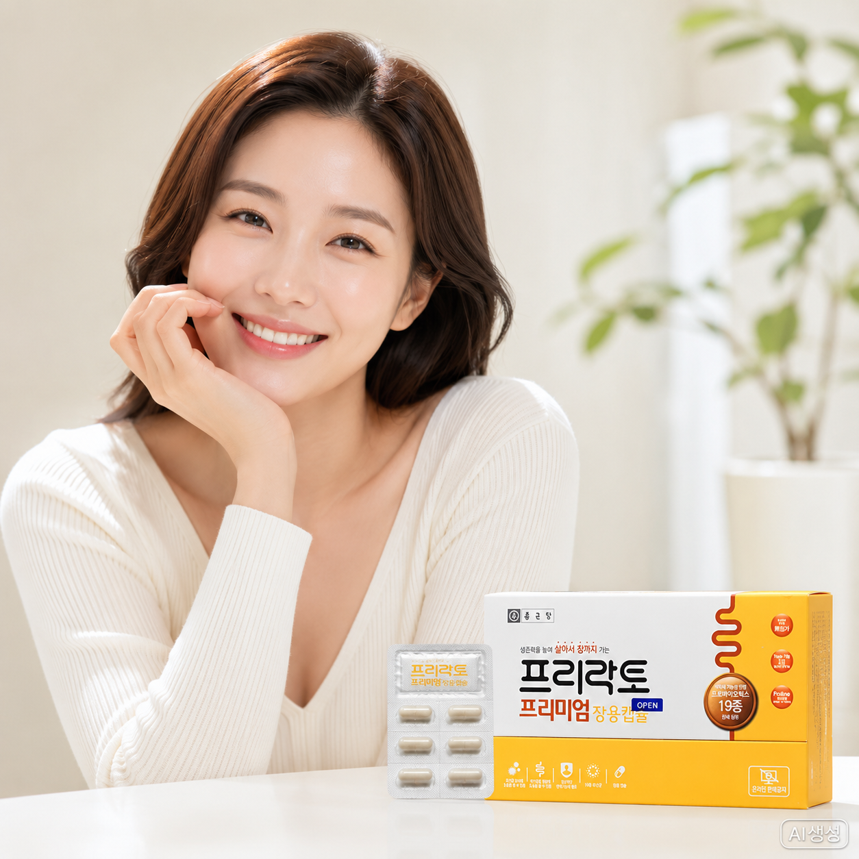 19종 프로바이오틱스 종근당 프리락토 프리미엄 장용캡슐 프롤린 유산균 - 상품 이미지