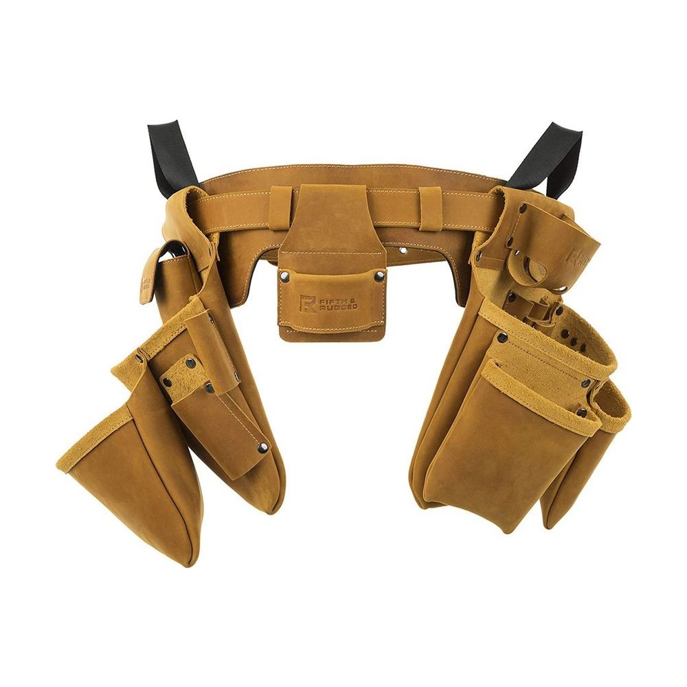 Fifth & Rugged 고급 가죽 연장 공구 원예 작업 &hellip;