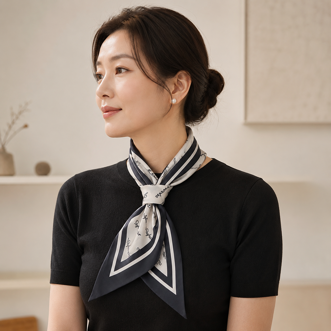 고급 여성 명품 방도 종류 할머니 스카프 - 상세 이미지 2