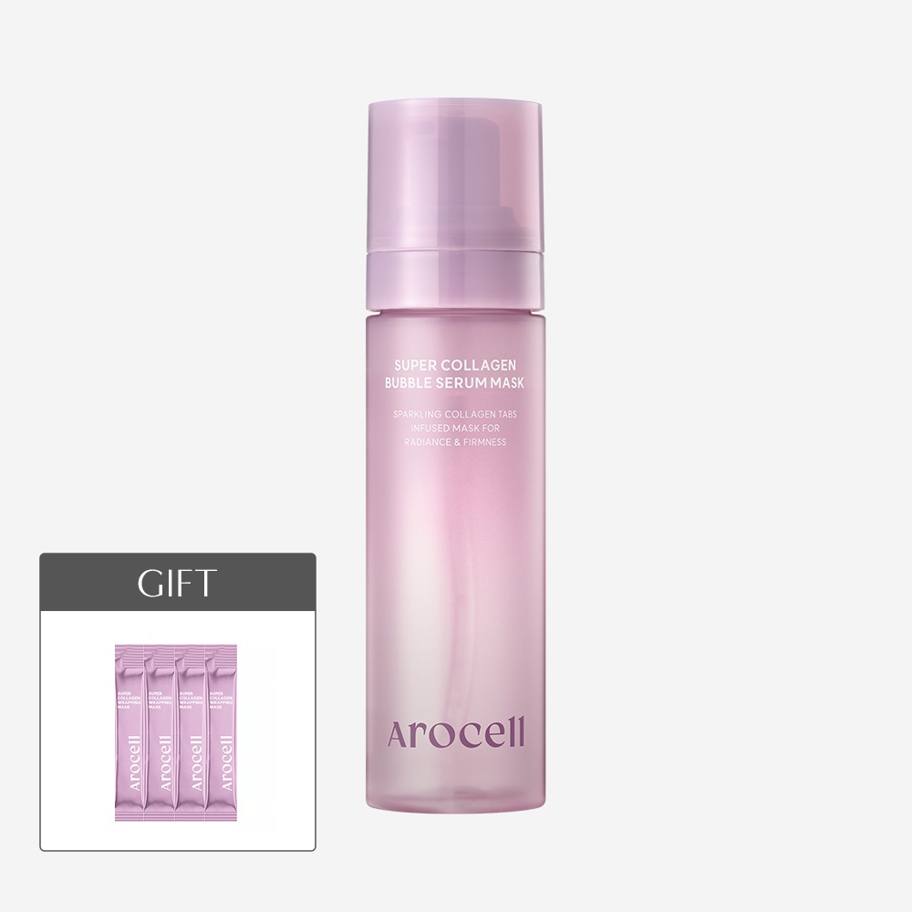 [10% 추가적립] 아로셀 슈퍼 콜라겐 버블팩 90g + [증정] 콜라겐 랩핑 마스크 5mlx4개 - 상품 이미지