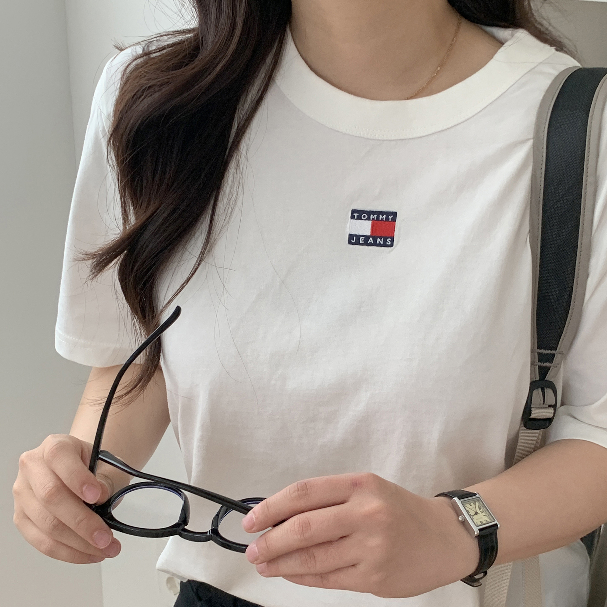 타미힐피거 반팔티 여성 타미진스 루즈핏 티셔츠 이미지 6