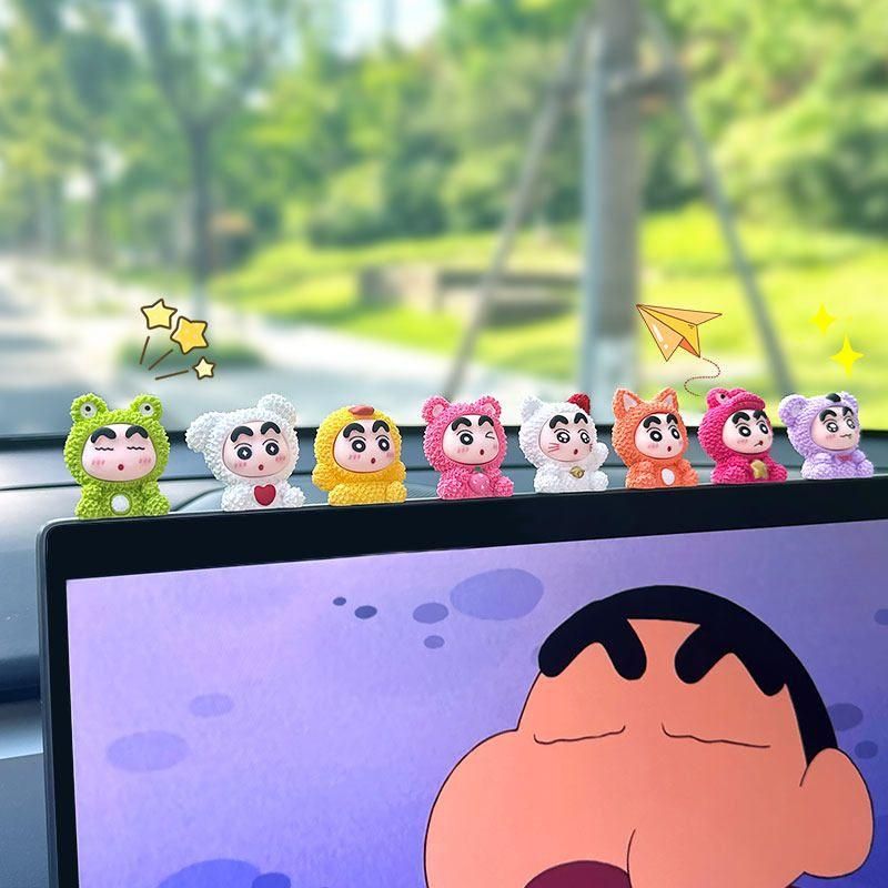 짱구 네비게이션 장식 모니터인형 미니 피규어 접착제 포함 - 상세 이미지 2