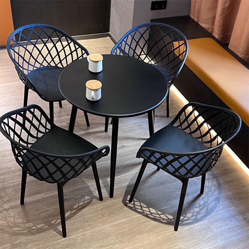 철제 테이블세트 야외테이블 테라스 루프탑 옥상 카페 60cm 4인세트 - 상세 이미지 2