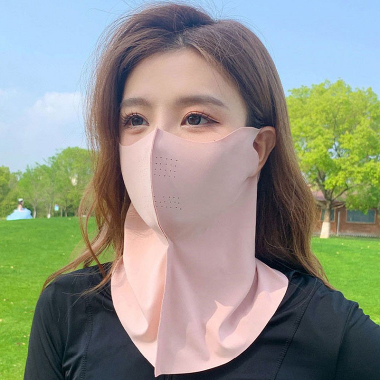 효과적인 자외선차단을 위한 3D아이스실크 넥페이스가드 야외활동 마스크 - 상품 이미지