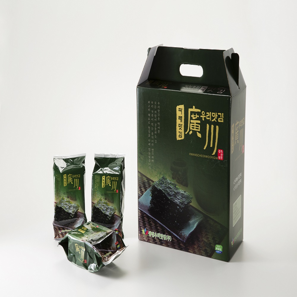 광천우리 파래 식탁김 100% 국산 최상급 원초 도시락 12g 15봉 - 상품 이미지
