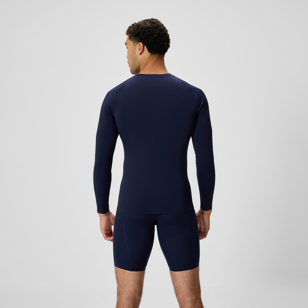 스피도 남성 붐 솔리드 롱슬리브 래쉬가드 긴팔 티셔츠 Peacoat, 2XL - 상세 이미지 3
