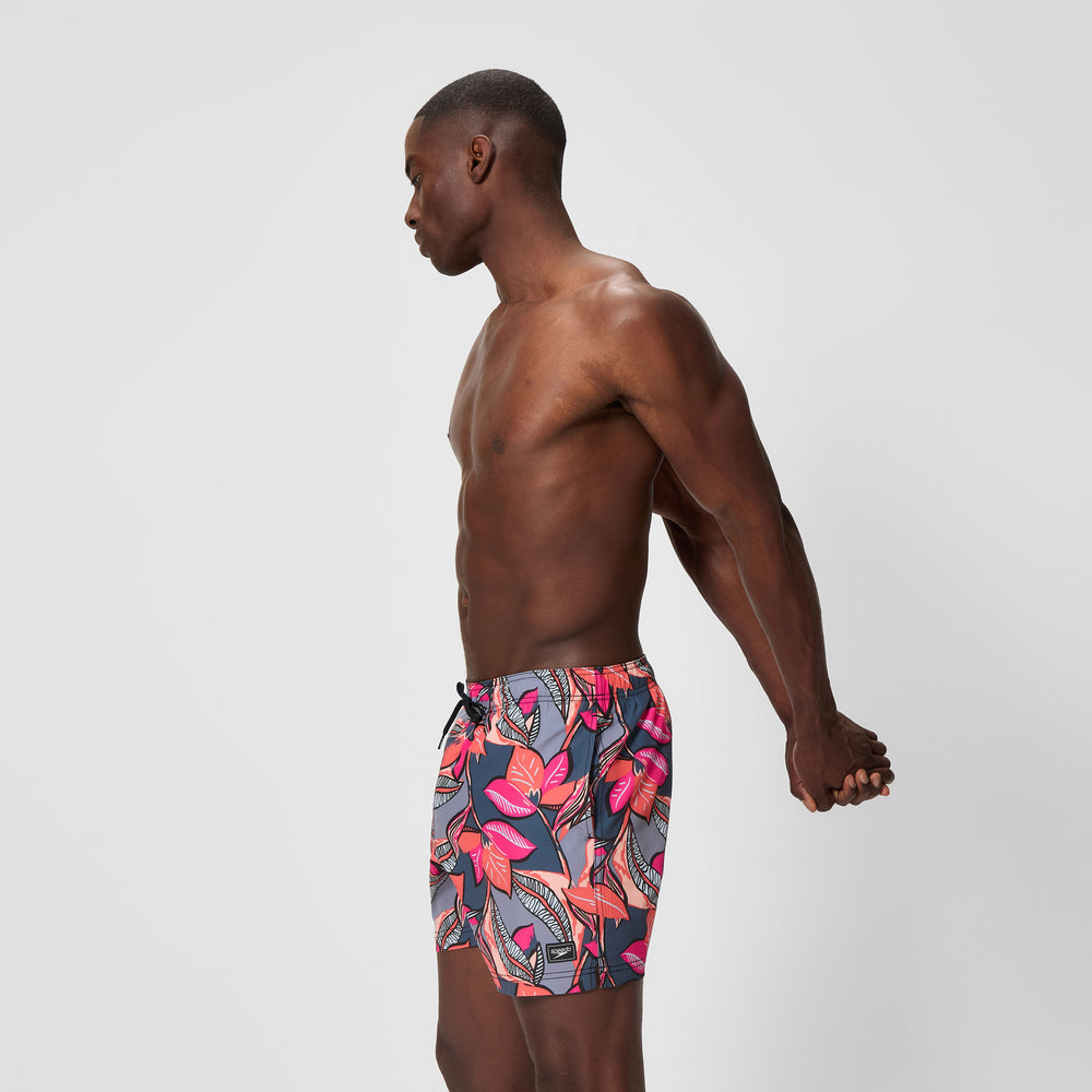 스피도 남성 르돈도 엣지 프린트 트렁크 반바지 수영복 Trop Coral, 2XL - 상세 이미지 2