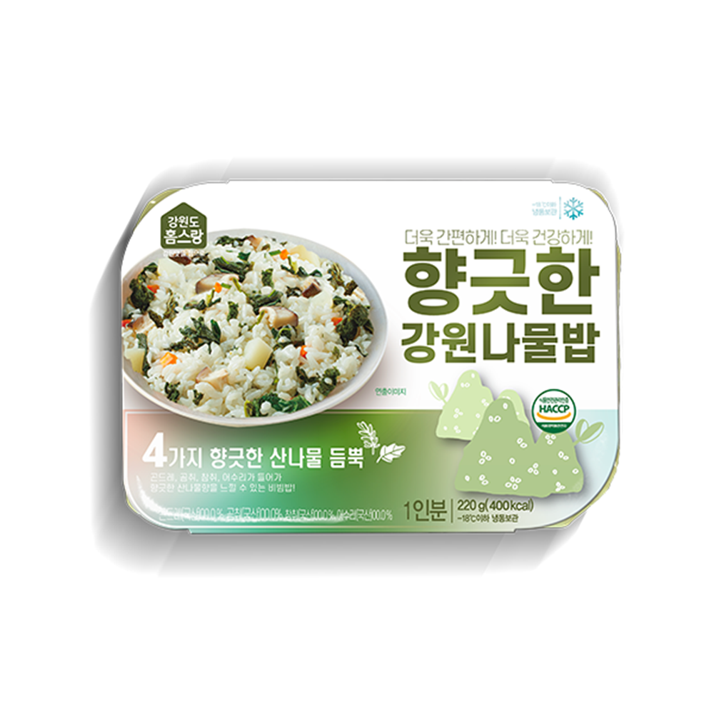 2팩 향긋한 강원나물밥 곤드레 국산 산나물 듬뿍 간편조리 간편식사용 - 상품 이미지