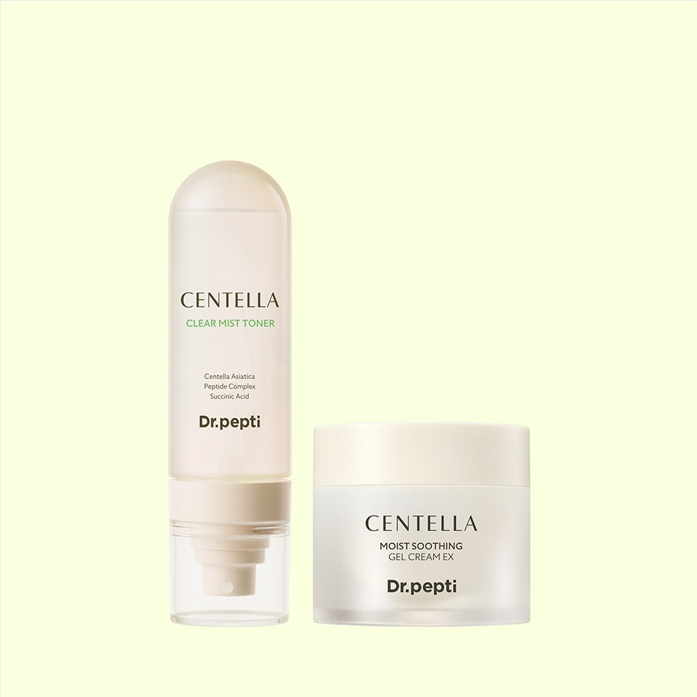 [약국쿨링세트] 닥터펩티 센텔라 모이스트 수딩 젤 크림 EX 70ml + 센텔라 클리어 미스트 토너 100ml - 상품 이미지