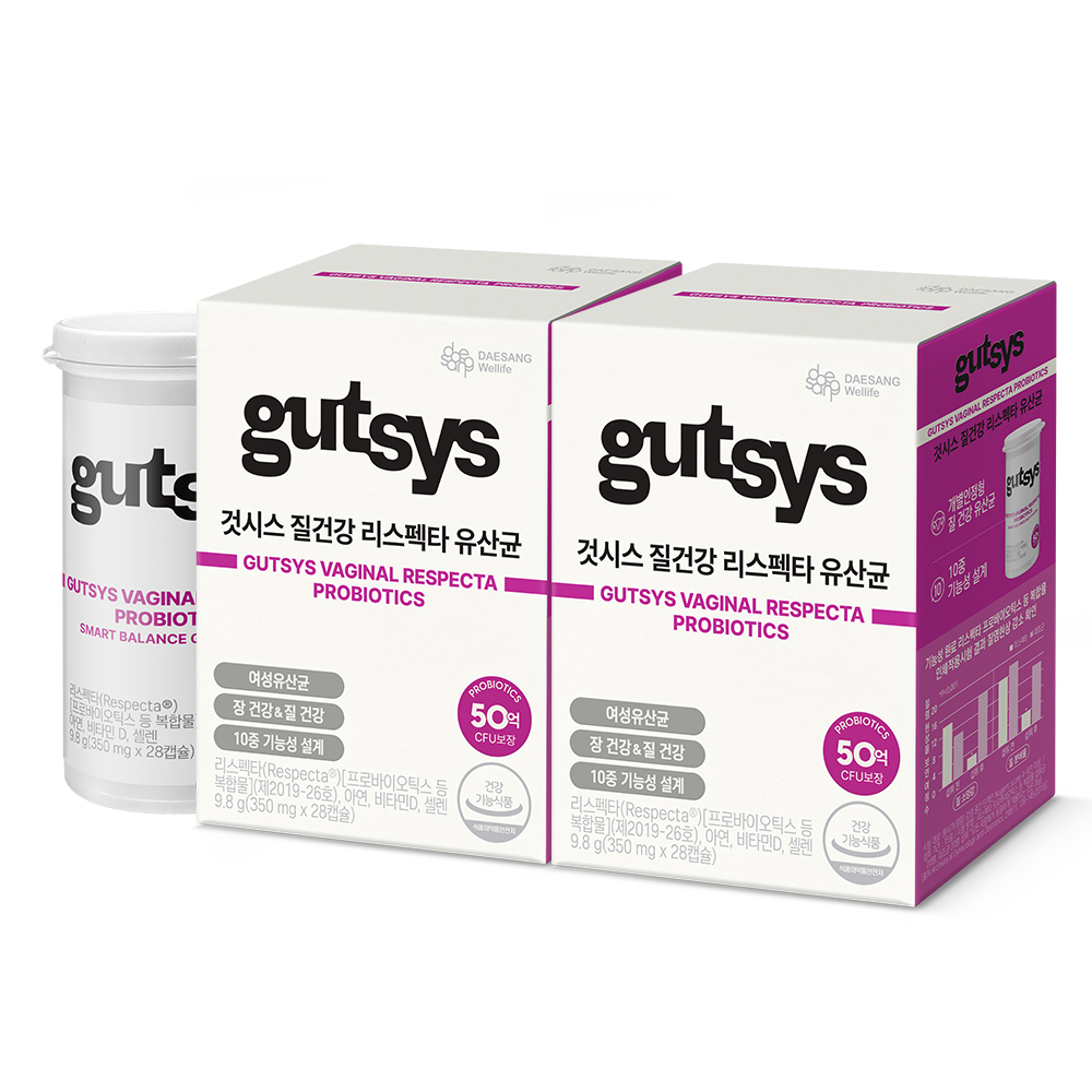 gutsys 것시스 질건강 리스펙타 유산균 28캡슐, 2개 - 상품 이미지
