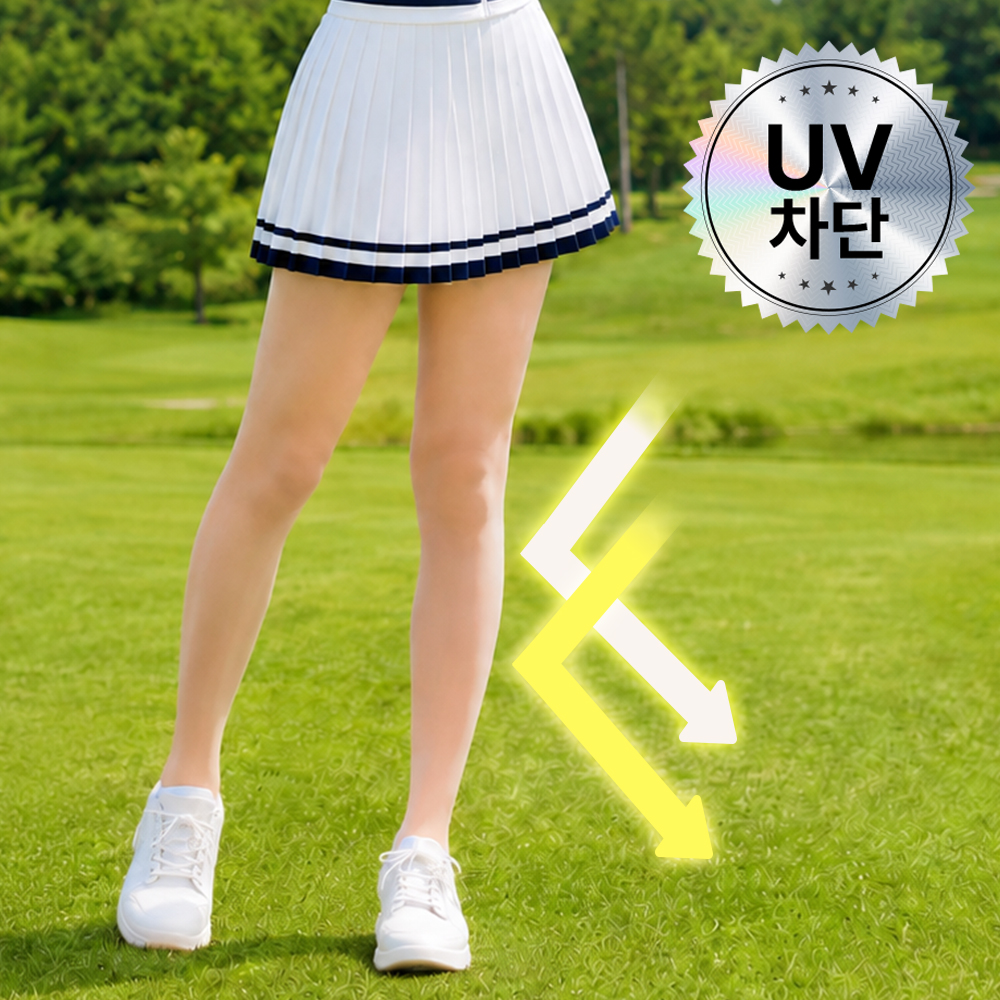 원더워크 UV쉴드 자외선차단 골프스타킹 발고리형 여성 여름 15D 스킨 커피 - 상세 이미지 4