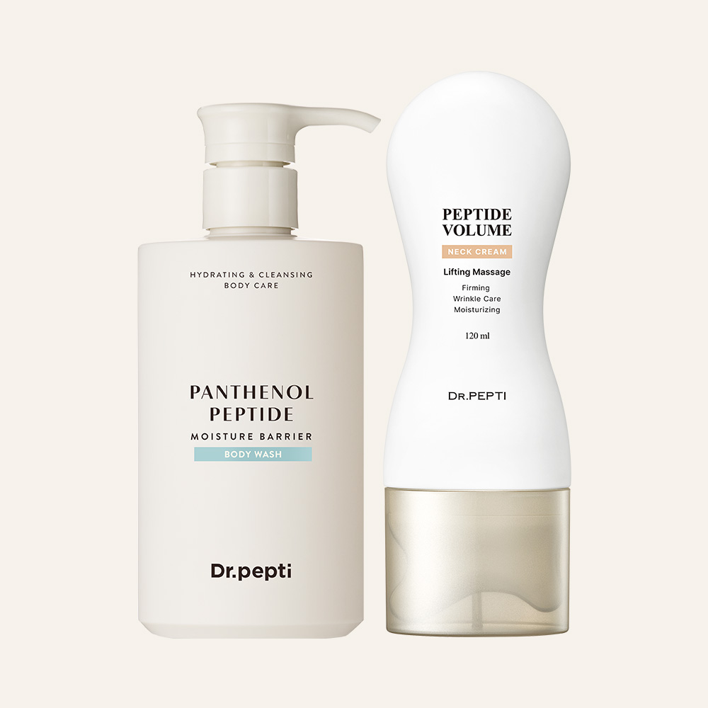 [기초바디세트] 닥터펩티 넥 크림 120ml + 판테놀 펩타이드 모이스처 바디워시 500g - 상품 이미지