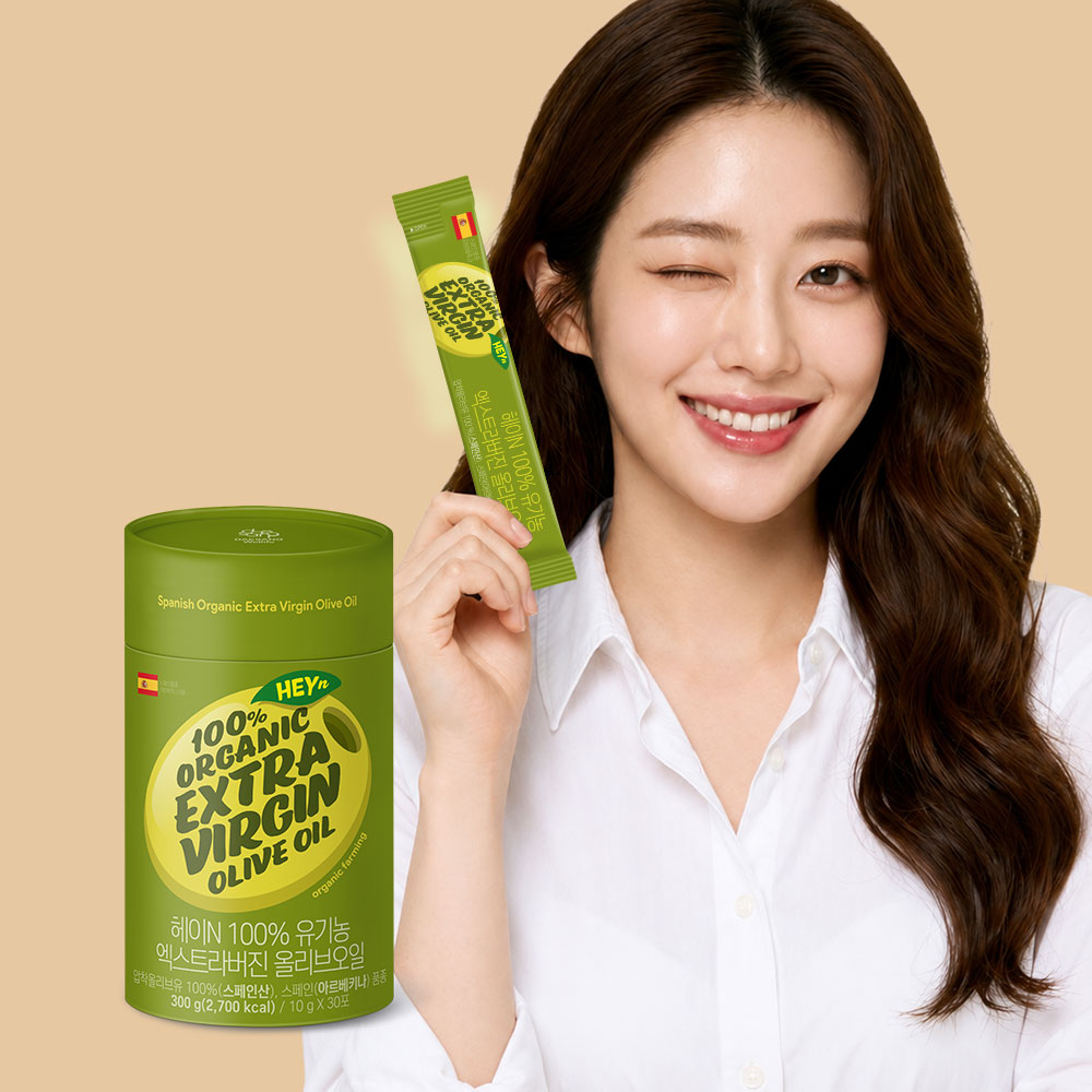 헤이N 100% 유기농 엑스트라버진 올리브오일 30포, 1개 - 상품 이미지