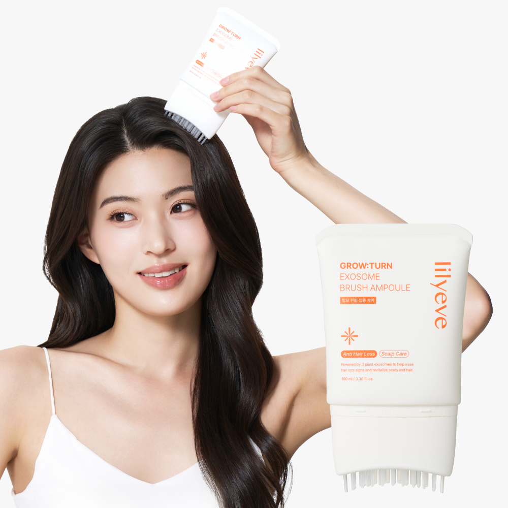 릴리이브 그로우턴AD 엑소좀 브러쉬 탈모 앰플 두피관리케어 100ml, 1개 상품 이미지