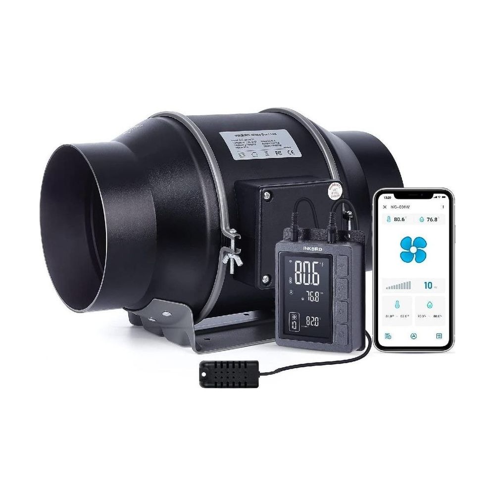 Inkbird IVC-001W WiFi 6 인라인 덕트 팬 &hellip;