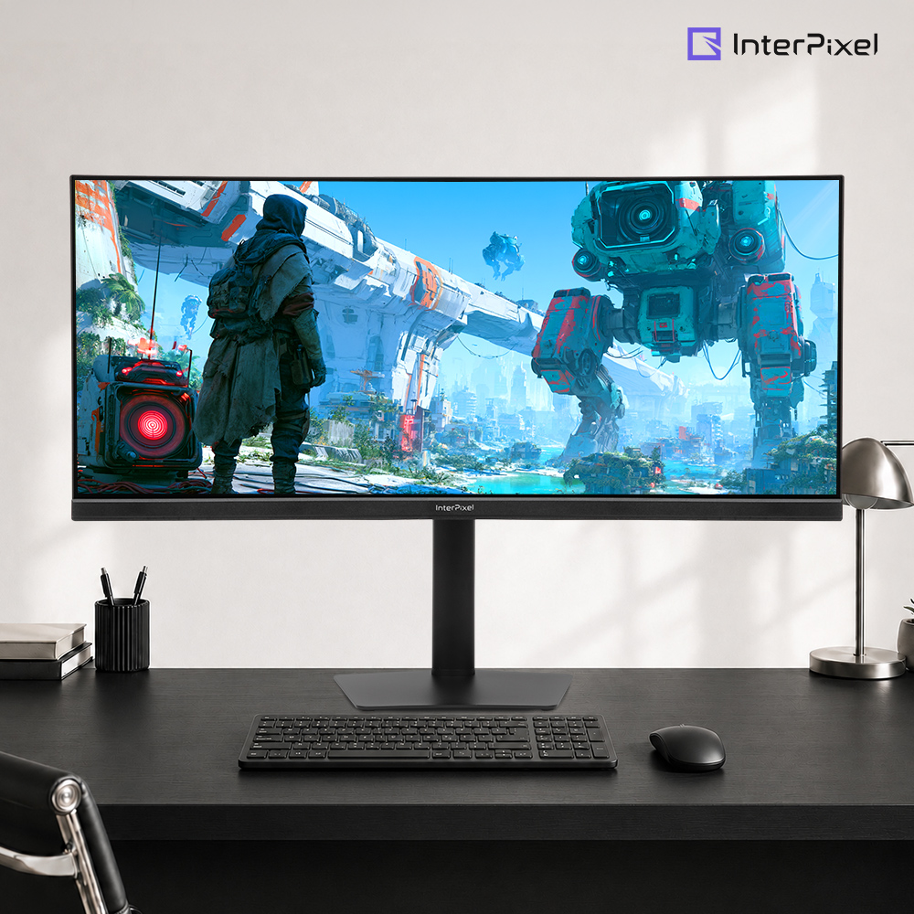 [IPS BLACK P3 100%] 인터픽셀 IPU3420 UWQHD 120Hz 울트라 와이드 컴퓨터 모니터 86~87cm(34인치), 일반 - 상품 이미지