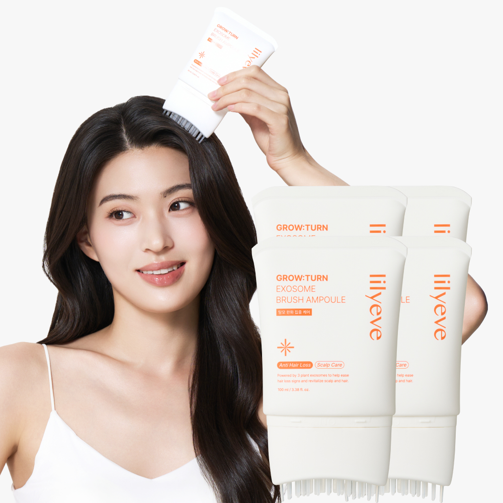 릴리이브 그로우턴AD 엑소좀 브러쉬 탈모 앰플 두피관리케어 100ml, 4개 상품 이미지