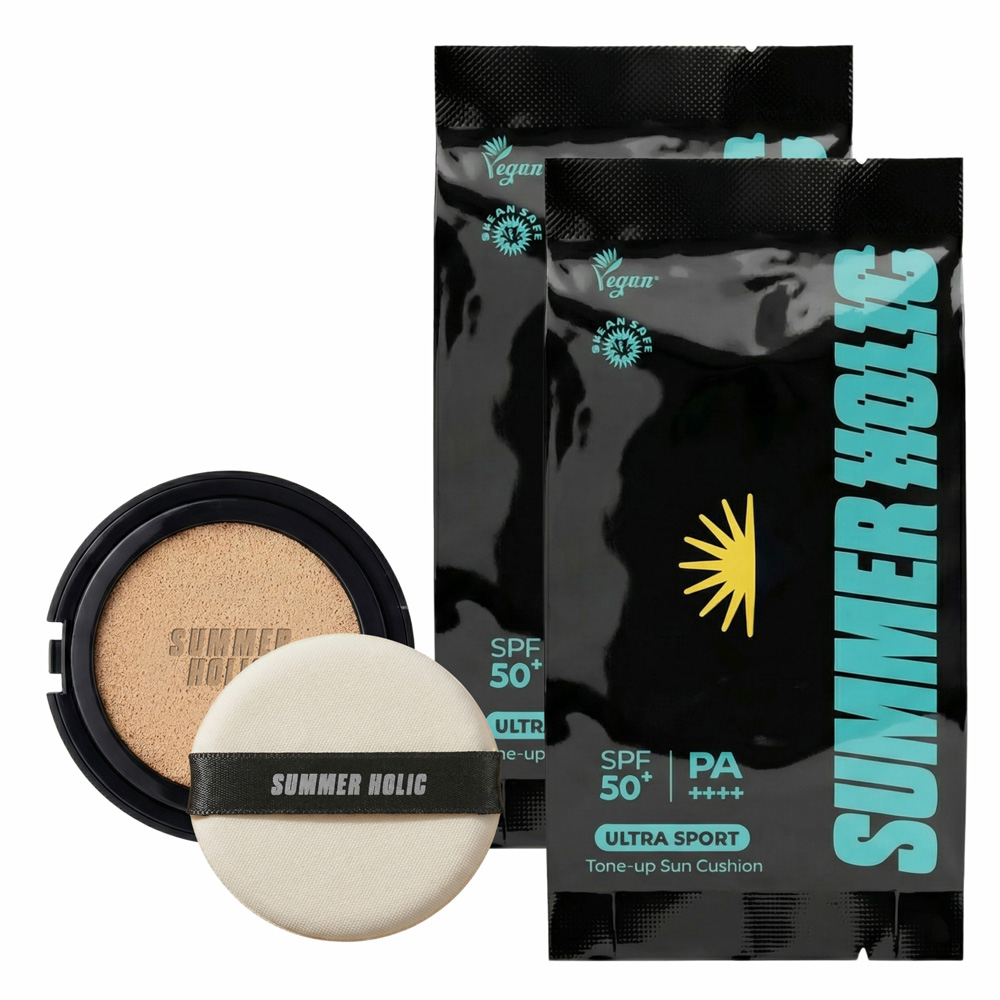 썸머홀릭 울트라 스포츠 톤업 선쿠션 SPF50+ PA++++ 15g(리필), 2개 - 상품 이미지