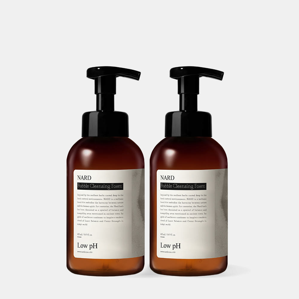 NARD 나드 약산성 버블 클렌징폼 500ml 2개