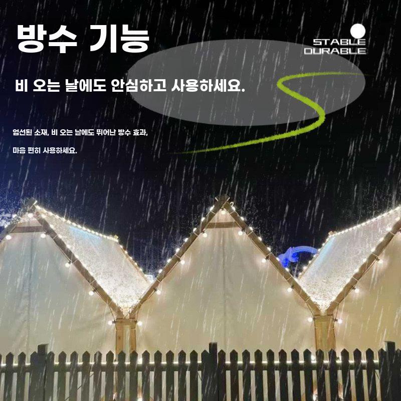 삼각 텐트 지붕형 인디언텐트 조립식 쉼터 카페 글램핑 길이 2m x 너비 2m - 상세 이미지 4