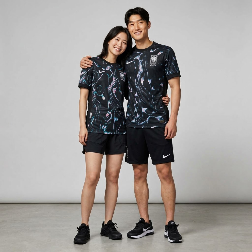 [국내매장판] 나이키 드라이핏 대한민국 국대 유니폼 커플 응원복 축구복 반팔 티셔츠 블랙, 90(S) 이미지 7