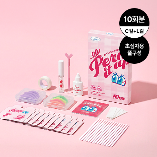 [10회분/C컬+L컬] 로잉즈 펌잇업 셀프 속눈썹펌 키트 초보용 아이래쉬펌 풀구성 - 상품 이미지
