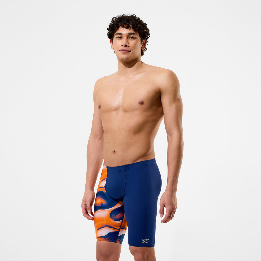 스피도 남성 팀 프린트 재머 5부 수영복 Navy/Orange, 22 - 상세 이미지 2