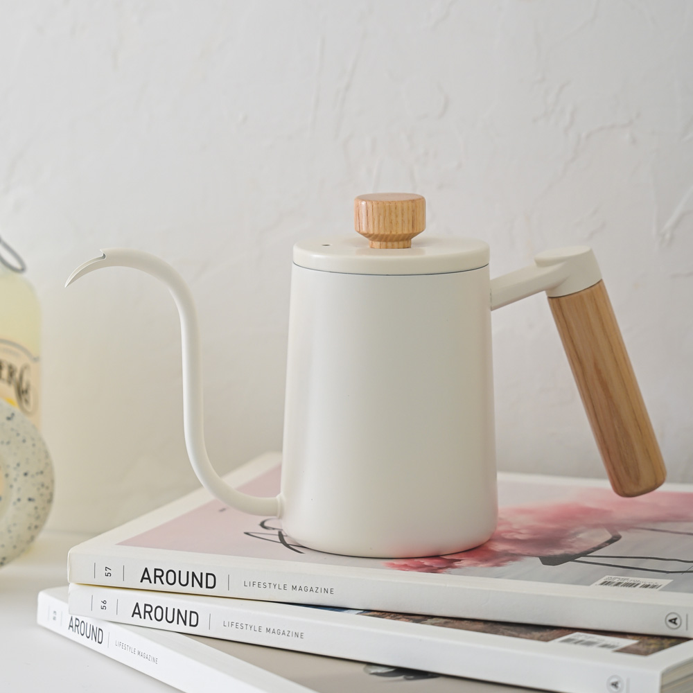 칼딘 커피 핸드드립주전자 브루오 드립포트 350ml, 화이트 - 상품 이미지