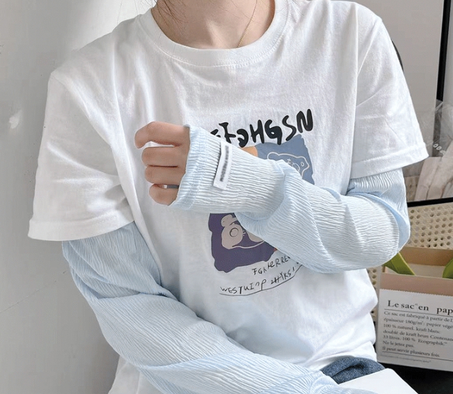 보리별 플리츠 쿨토시 자외선차단 팔토시 넉넉한핏 손등커버 냉감 여름 운전 등산 - 상세 이미지 5