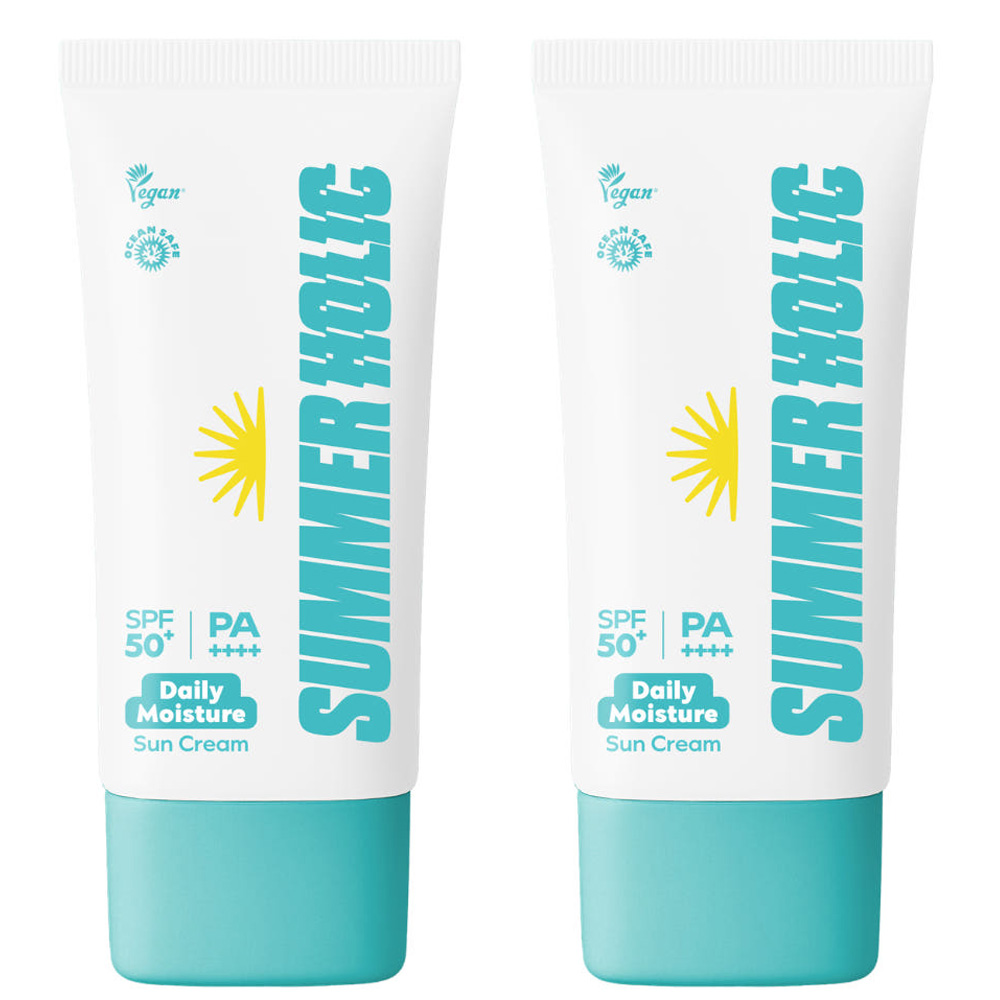 썸머홀릭 데일리 모이스처 선크림 비건 SPF50+ PA++++ 50ml, 2개 - 상품 이미지