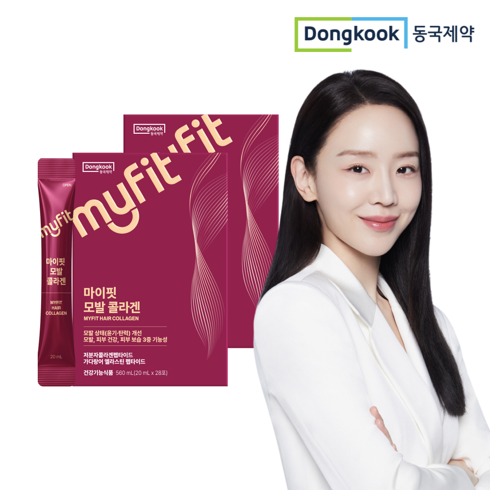 [56포] 동국제약 마이핏 모발콜라겐 식약처인증 저분자콜라겐펩타이드 엘라스틴함유 28포, 2개 - 상품 이미지