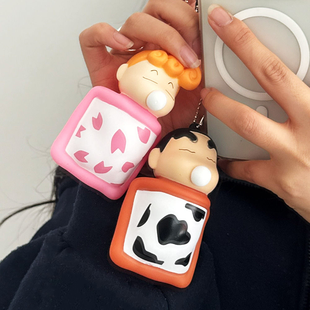 짱구는못말려 짱구 맹구 흰둥이 짱아 낮잠 말랑이 스퀴시 슬랑이 랜덤 키링 - 상세 이미지 4