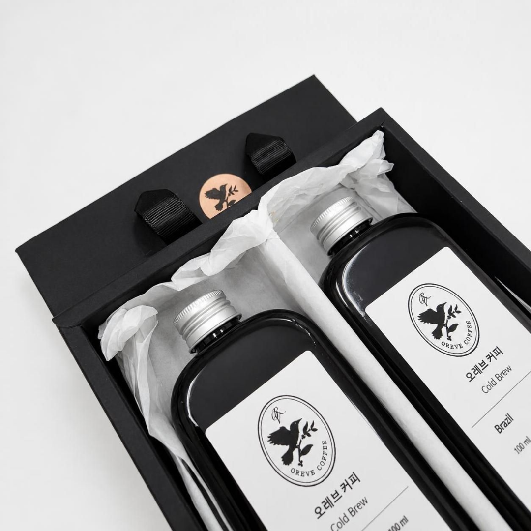 오레브 싱글오리진 콜드브루 원액 250ml 2병 선물 세트 집들이 고급 답례품 쇼핑백 포함 이미지 6
