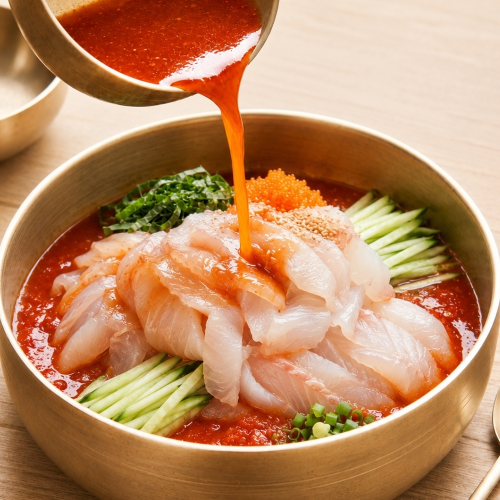 포항 가자미 물회 2인분 밀키트 850g, 2개 - 상세 이미지 4