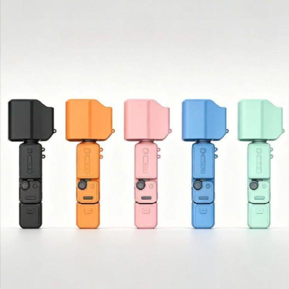 오즈모 포켓4P 보호 케이스 컬러 실리콘 커버 렌즈 보호 분실 방지 스트랩 거치대 - 상세 이미지 2