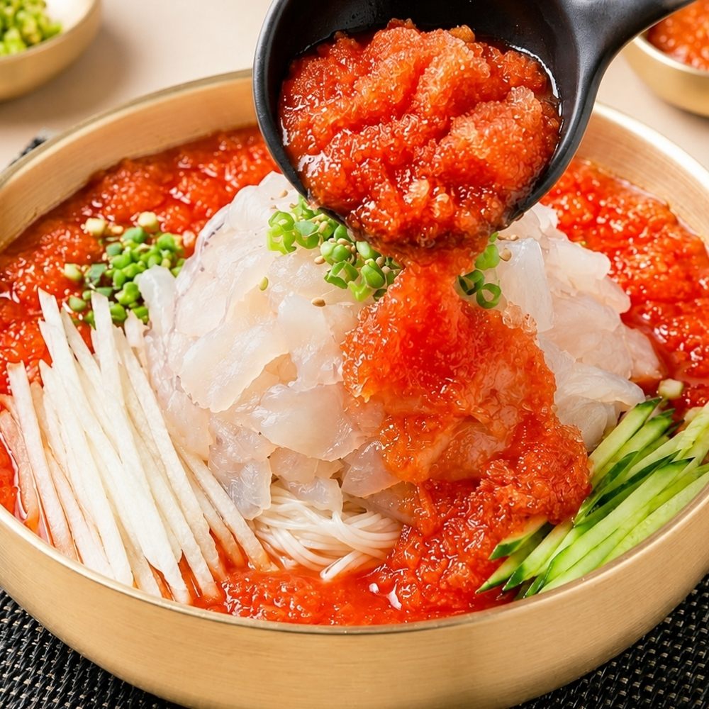 포항 가자미 물회 2인분 밀키트 850g, 3개 - 상품 이미지