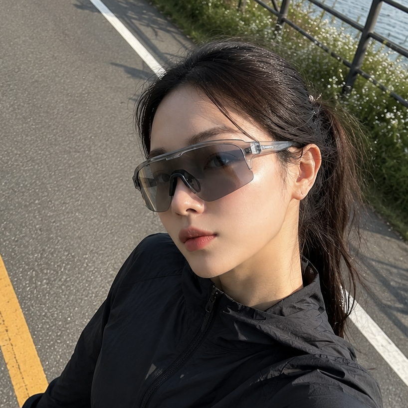 테크스킨 클리어 V1 UV400 변색 편광 스포츠 러닝 골프 선글라스 이미지 7