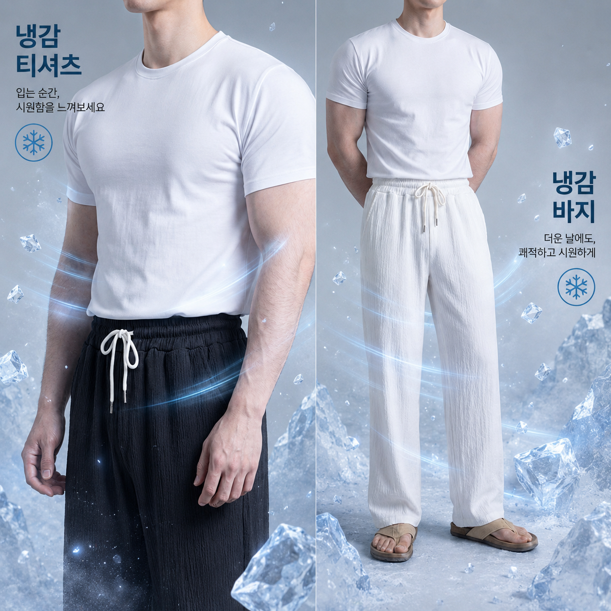 시원한 여름 남자 냉감 코디 세트 - 상품 이미지