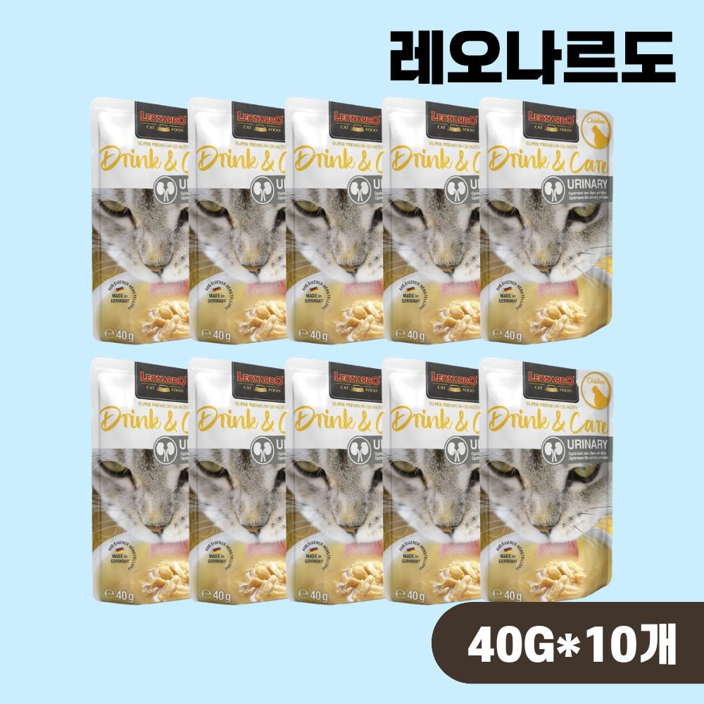 [+N포인트] 레오나르도 순수생육 드링크 유리너리 치킨, 40g, 10개 - 상품 이미지