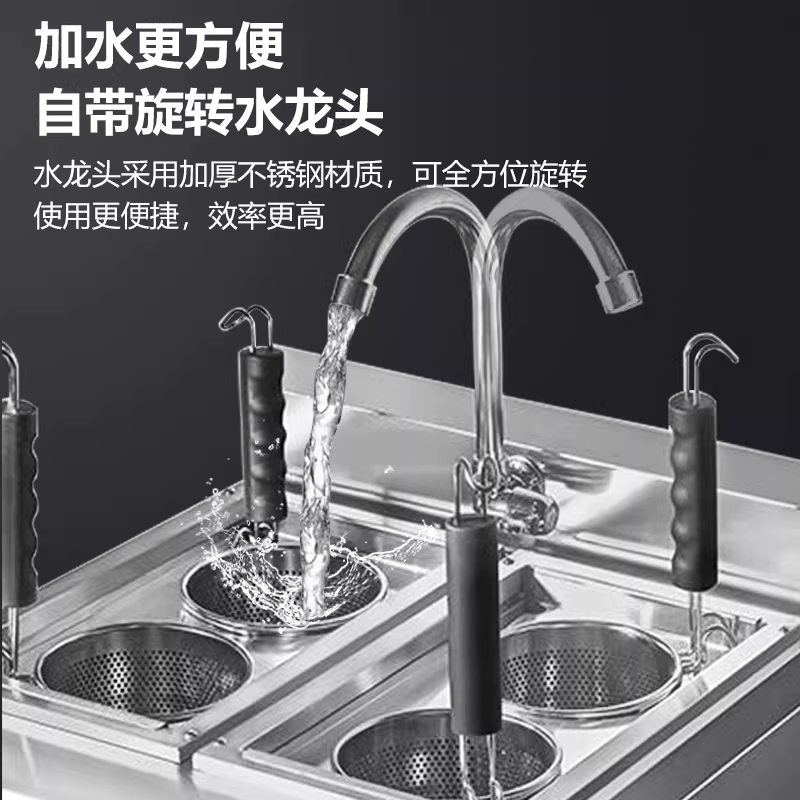 업소용 면탕기 대형 해면기 국수 면 파스타 삶는 기계 6구 - 상세 이미지 4